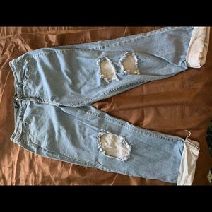 Gloria Vanderbilt ragged Jeans.